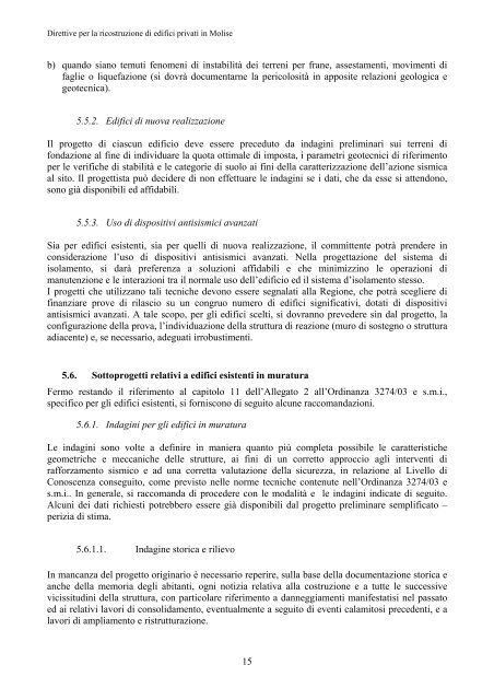 EDIFICI PRIVATI - Regione Molise