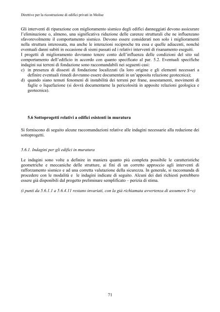 EDIFICI PRIVATI - Regione Molise