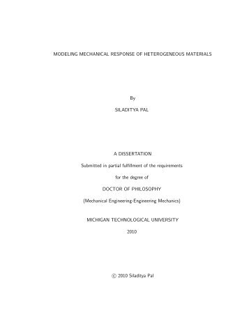 MODELING MECHANICAL RESPONSE OF HETEROGENEOUS ...