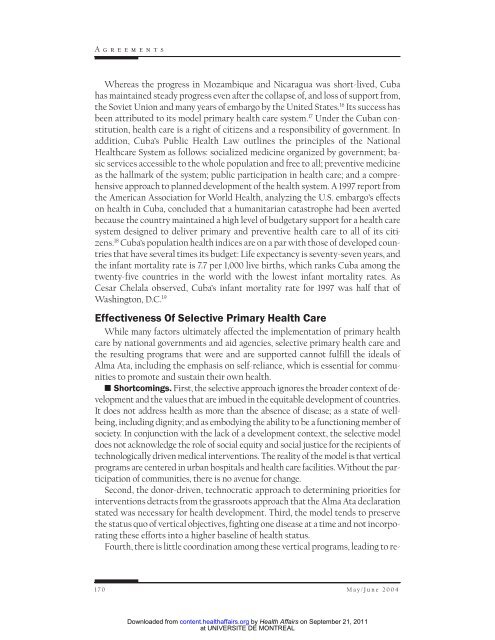 At the Intersection of Health, Health Care and Policy doi: 10.1377 ...