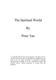 The Spiritual World By Peter Tan - petertan.net