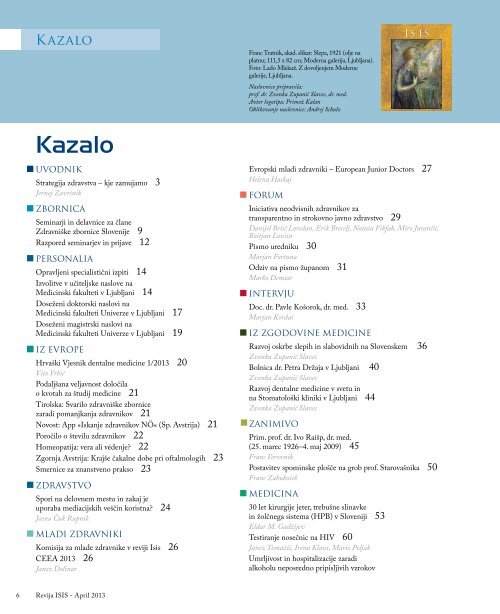 Revija ISIS - April 2013 - ZdravniÅ¡ka zbornica Slovenije