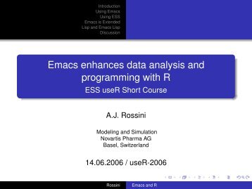 ESS useR 2006 tutorial - Dirk Eddelbuettel