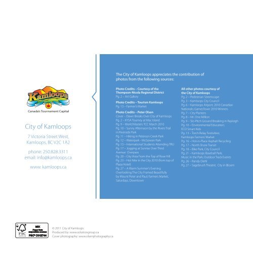 City of Kamloops Annual Report 2010