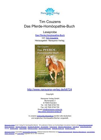 Tim Couzens Das Pferde-Homöopathie-Buch