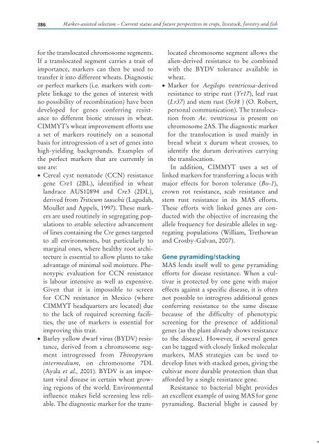 marker-assisted selection in wheat