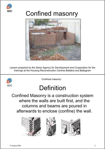 Confined masonry Definition - Shelter Centre
