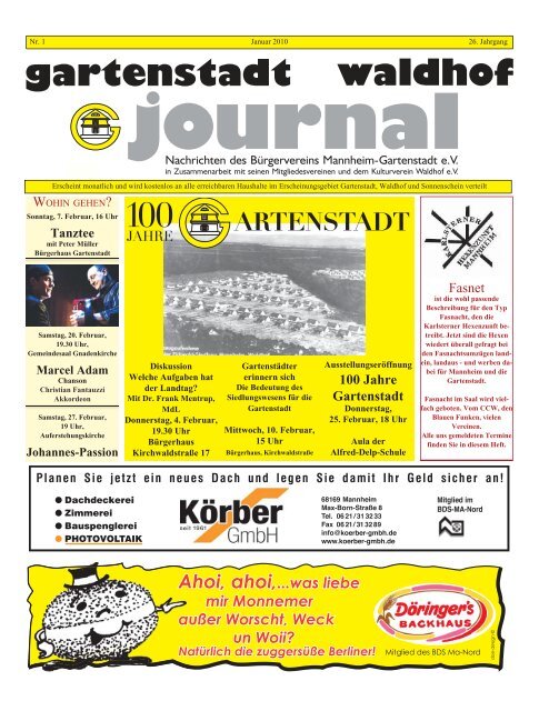 gartenstadt waldhof journal - Stadtteil-Portal Mannheim