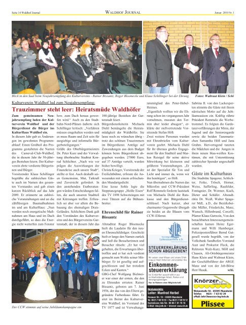 gartenstadt waldhof journal - Stadtteil-Portal Mannheim