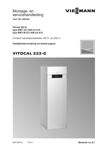 Montage- en service-handleiding Vitocal 222-G14.8 MB - Viessmann