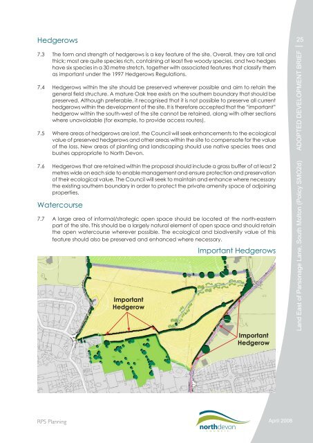 Land East of Parsonage Lane, South Molton - North Devon District ...