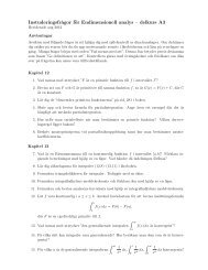 InstuderingsfrÃ¥gor för Endimensionell analys â delkurs A3