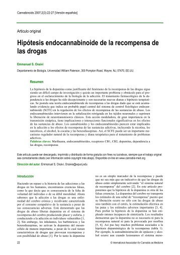 Hipótesis endocannabinoide de la recompensa de las drogas