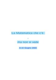 La Matematica che c'è ma non si vede