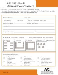 Conference Meeting Room Contract - Holy Cross Hospital