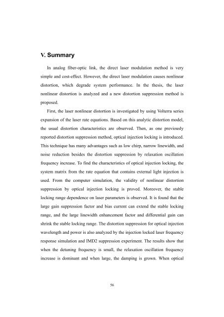 Nonlinear Distortion Analysis of Directly Modulated ... - 연세대학교