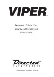 Responder LE Model 5701 Security and Remote Start Owner's Guide