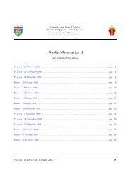 Analisi Matematica 1 - Polo Universitario di Savona