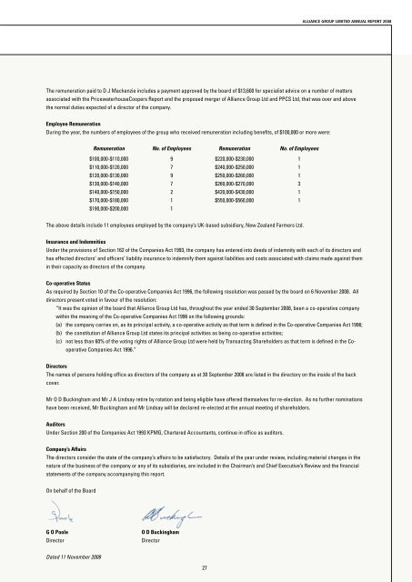 Annual Report 2008 Alliance Group Annual Report 2008