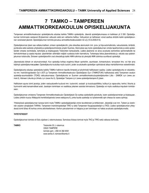 PDF-versio - TAMK opinto-opas - Tampereen ammattikorkeakoulu