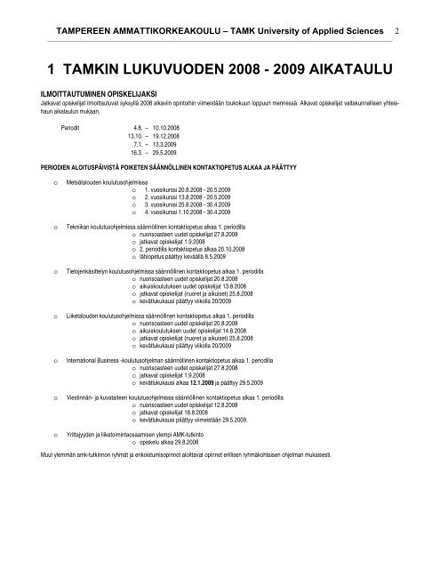 PDF-versio - TAMK opinto-opas - Tampereen ammattikorkeakoulu