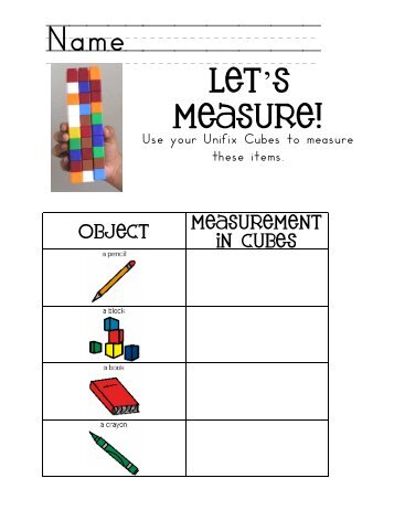 Let's Measure-Unifix Cubes