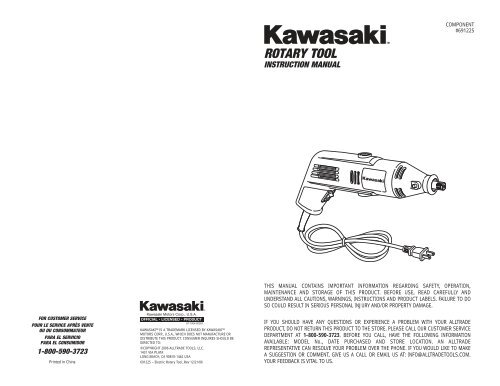 Kawasaki sale rotary tool