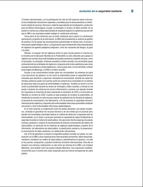 Informe sobre la salud en el mundo 2007 - World Health Organization