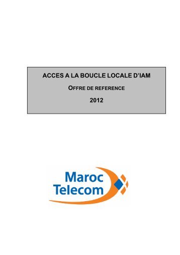 TÃƒÂ©lÃƒÂ©charger l'offre de RÃƒÂ©fÃƒÂ©rence - Maroc Telecom