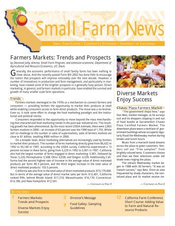 Farmers Markets - University of California Small Farm Program - UC ...