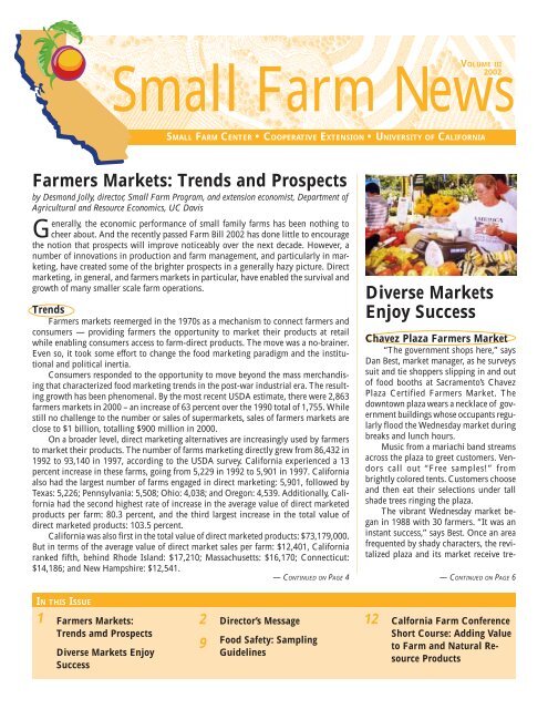 Farmers Markets - University of California Small Farm Program - UC ...