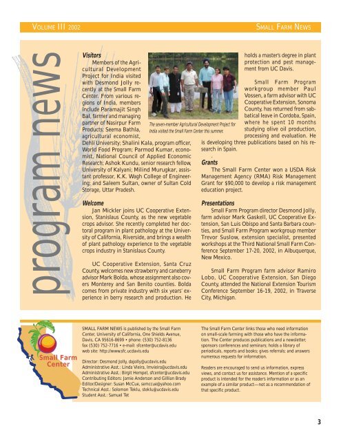 Farmers Markets - University of California Small Farm Program - UC ...