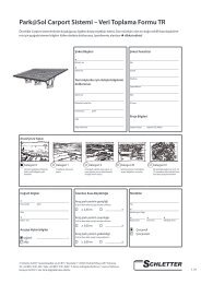 Park@Sol Carport Sistemi â Veri Toplama Formu TR - Schletter GmbH