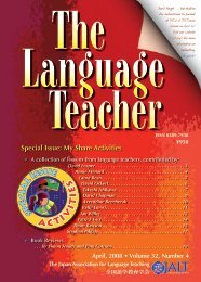 The Language Teacher - JALT Publications