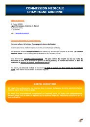 Commission Médicale - Ligue Champagne Ardenne de basket-ball