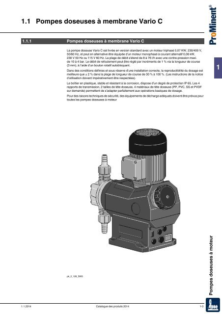 Pompes doseuses Ã  moteur et de process pour toutes les plages de ...