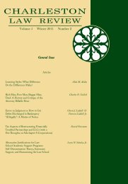 Volume 5 Spring 2011 Number 3 - Charleston Law Review
