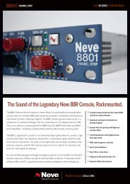 The Sound of the Legendary Neve 88R Console ... - AMS Neve