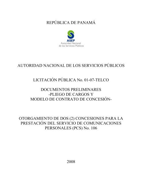 REPÃBLICA DE PANAMÃ AUTORIDAD NACIONAL DE LOS ... - Asep