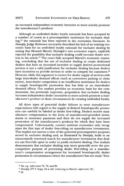 Klein and Lerner, âThe Expanded Economics of Free-Riding: How ...