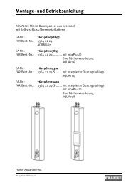 Montage- und Betriebsanleitung - Franke
