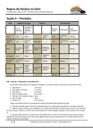 IIHF - Regras do gelo - FederaÃ§Ã£o Paulista de Hockey no Gelo.