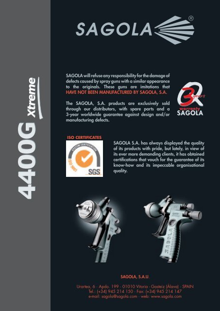 SAGOLA 4400 Xtreme - Spray Equipment Associates