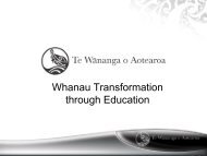 Whanau Transformation Through Education