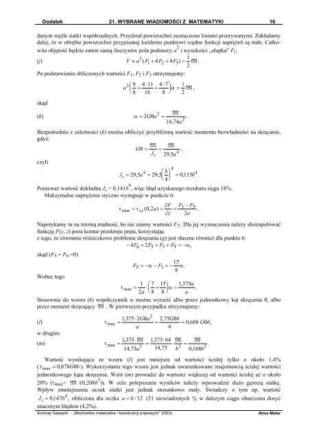 21. wybrane wiadomoÅ›ci z matematyki