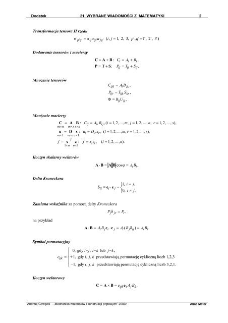 21. wybrane wiadomoÅ›ci z matematyki