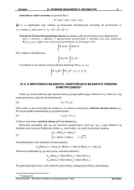 21. wybrane wiadomoÅ›ci z matematyki