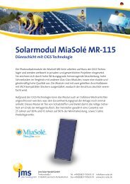 Solarmodul MiaSolÃ© MR-115 - jms Solar Handel GmbH