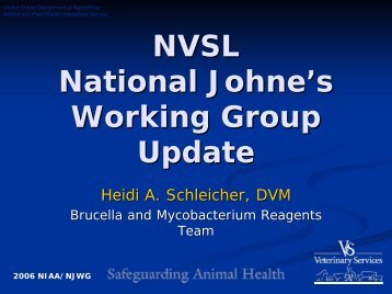 Serology Update from NVSL - Johne's Information Central
