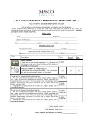 1 CREDIT CARD AUTHORIZATION FORM FOR MERILLAT BRAND ...